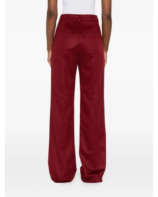 Max Mara Red Carbone Long Trouser Raspberry