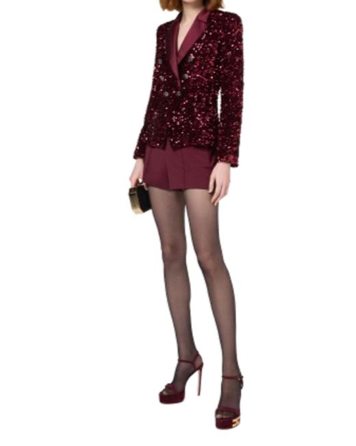 Elisabetta Franchi Red Double-Breasted Jacket