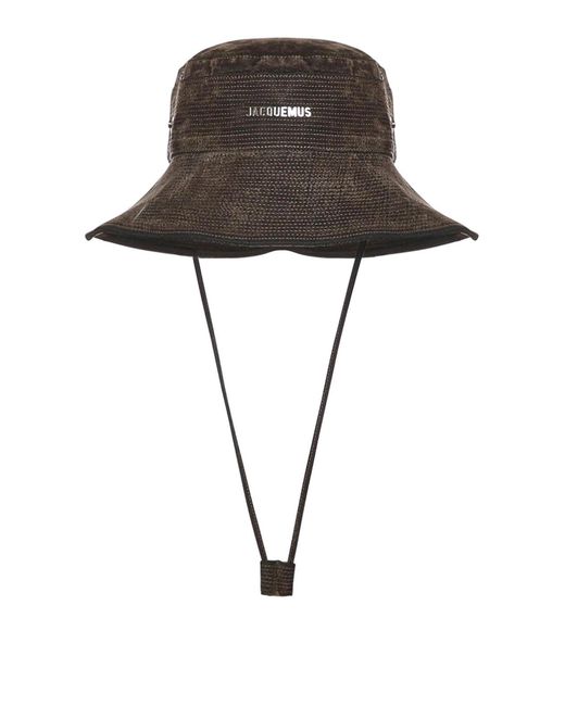 Jacquemus Black Le Bob De Nmes Bucket Hat for men