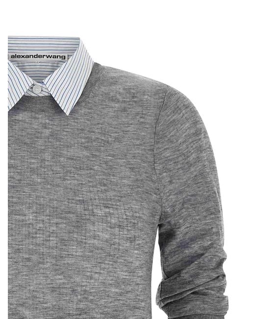 Alexander Wang Gray Knitted Shirt
