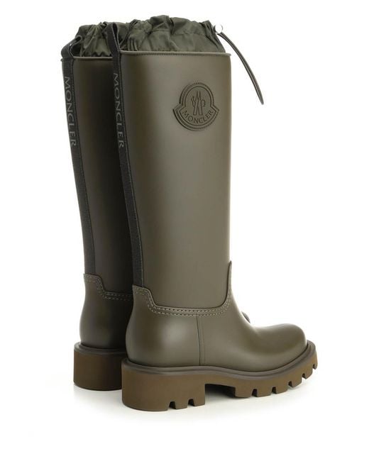 Moncler Green Kickstream High Rain Boots