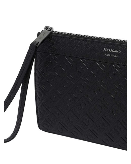 Custodia Con Monogramma di Ferragamo in Black da Uomo