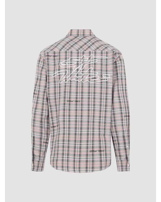 Off-White c/o Virgil Abloh White Off Flannel Shirt for men