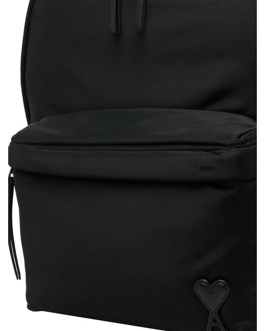 AMI Black Marcel Backpack for men