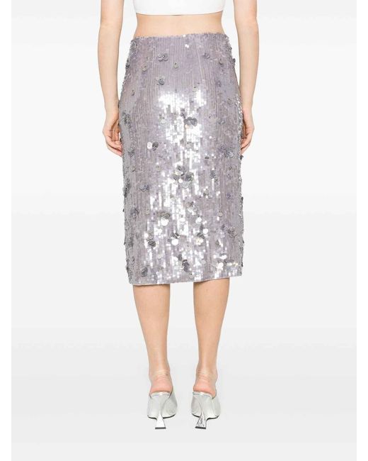 P.A.R.O.S.H. White Midi Skirts