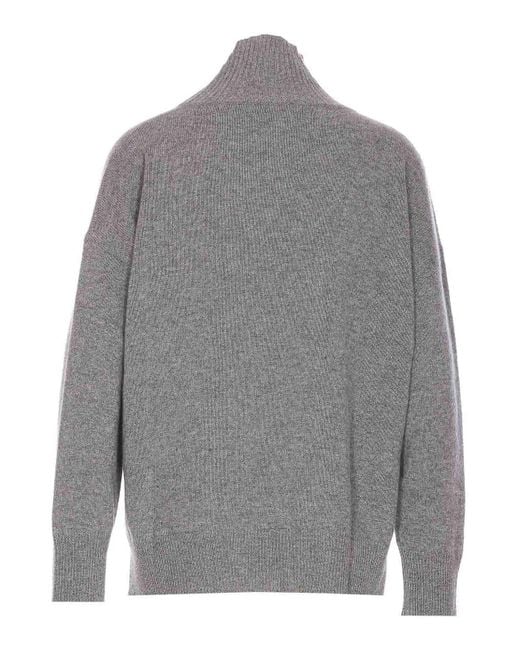 Roberto Collina Gray Turtleneck Sweater