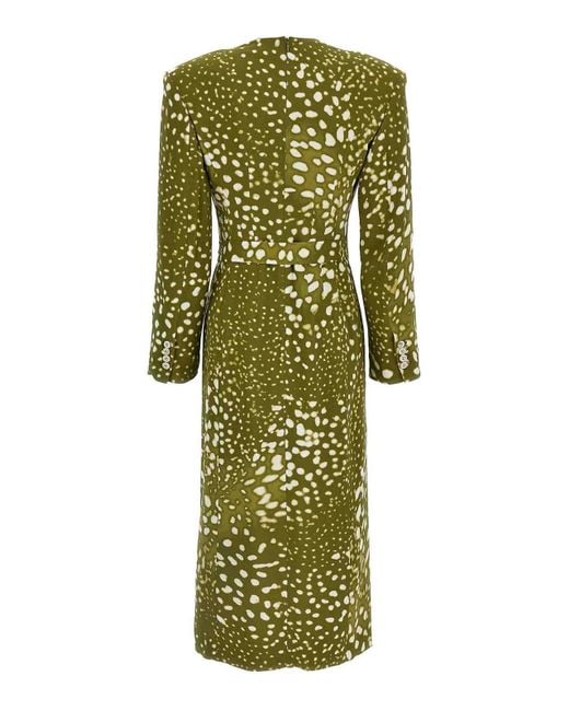 Dries Van Noten Green Dohana Dress