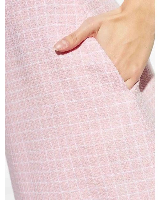 Versace Pink Check-Pattern Mini Skirt