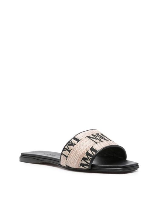 Max Mara White Logo Sandals