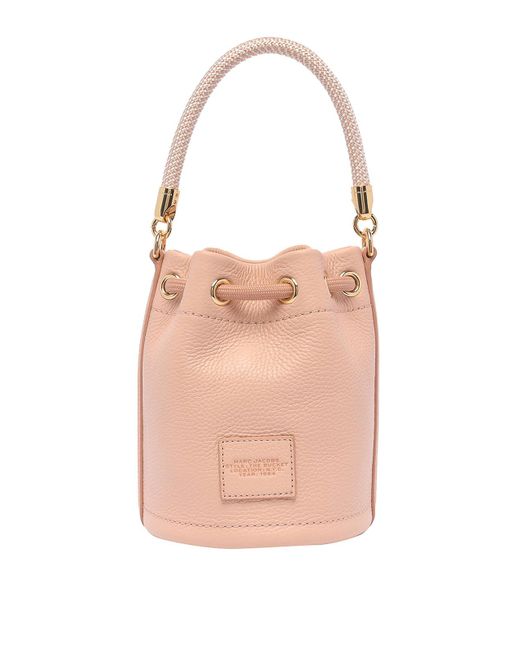 Marc Jacobs Pink Leather Microl Bucket Bag
