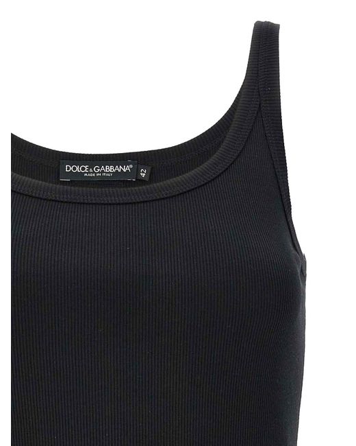 Dolce & Gabbana Black Sleeveless Tops