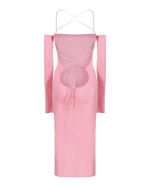 ANDAMANE Pink Viscose Dress