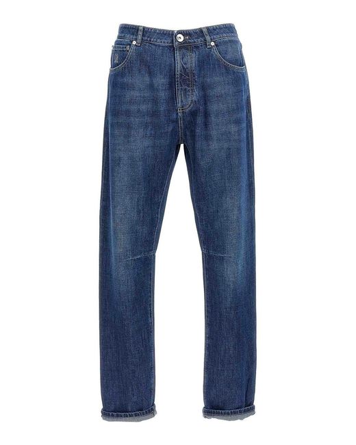 Brunello Cucinelli Blue Denim Jeans for men