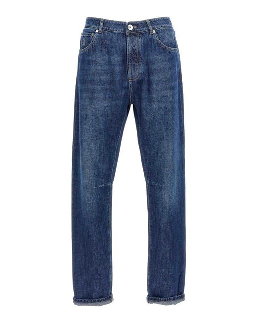 Brunello Cucinelli Blue Denim Jeans for men
