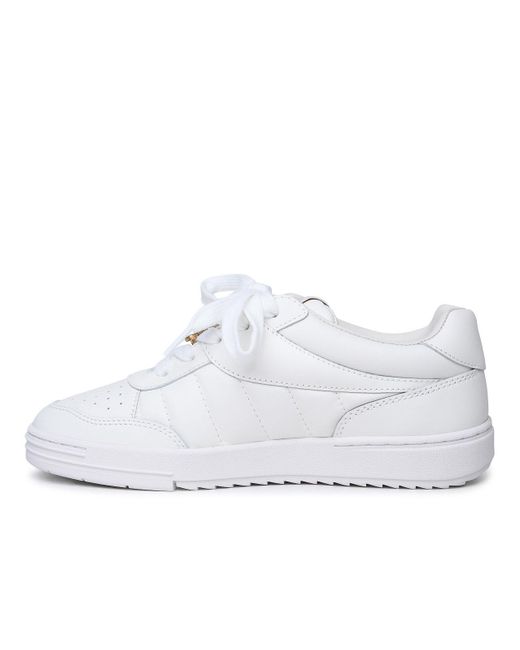 Palm Angels White Leather Sneakers for men