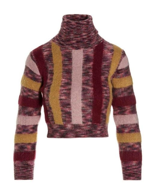 DSquared² Red Striped Sweater