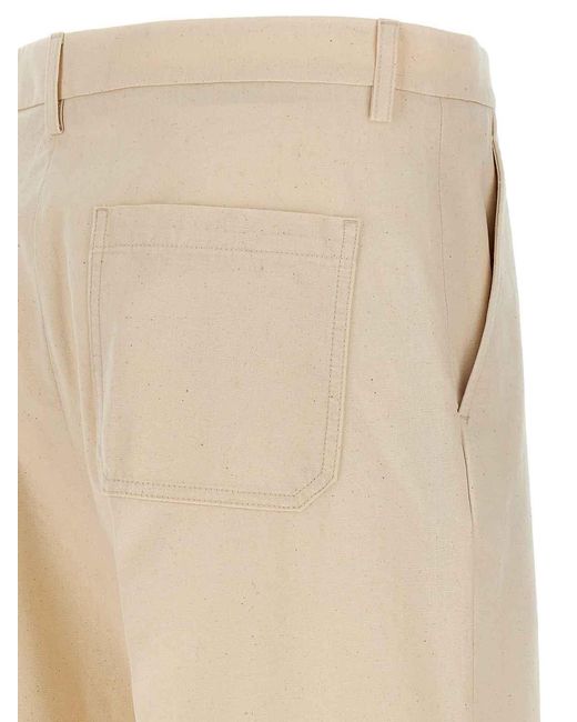 Valentino Garavani Natural Turn-Up Trousers for men