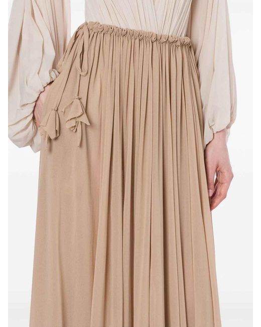 Philosophy Di Lorenzo Serafini Natural Maxi Skirt With Gathered Waist