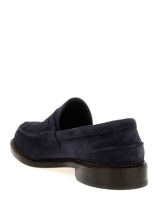 Tricker's Blue Adam Loafers for men