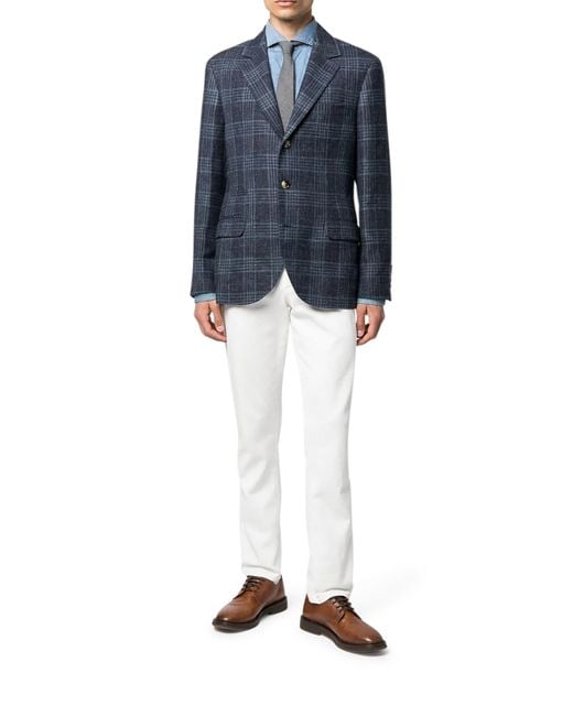 Brunello Cucinelli Blue Denim Shirt for men