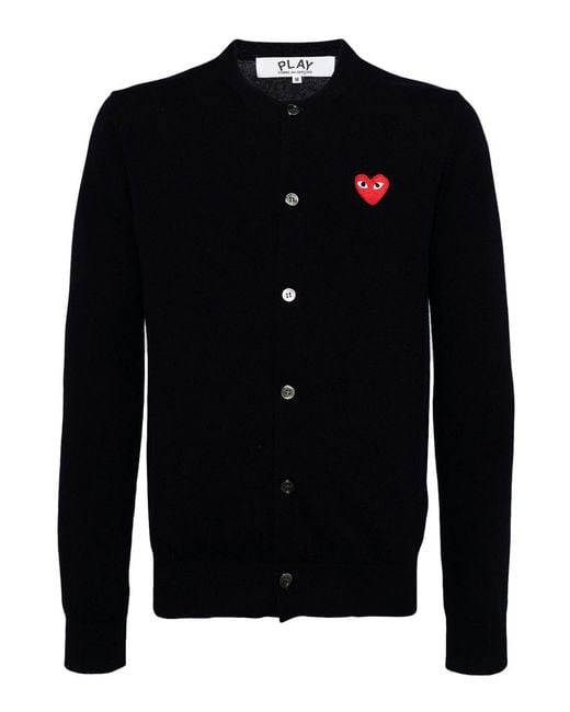 Comme des Garçons Black Wool Cardigan for men
