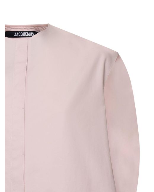 Jacquemus Pink La Robe Berlingot Cotton Dress