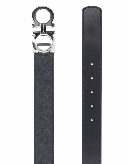Ferragamo Black Reversible Belt for men