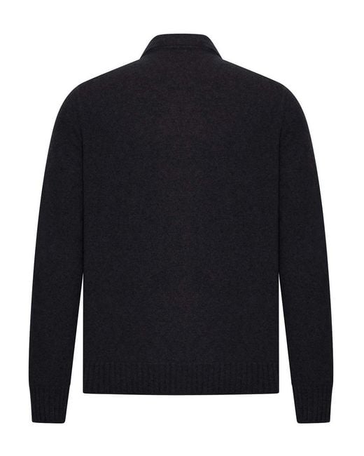 Nome Blue Cashmere Jacket With Zip for men