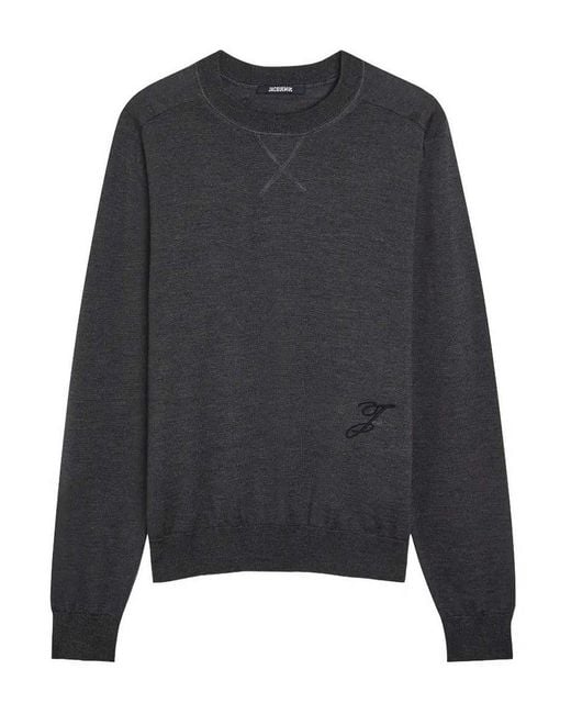 Jacquemus Gray Crewneck Sweater for men