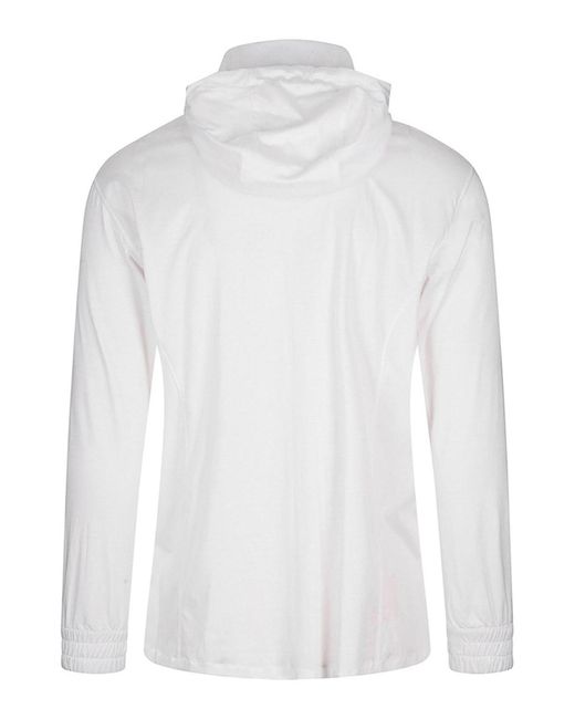 Kiton White Umbi-Sweatshirt W/Hood for men