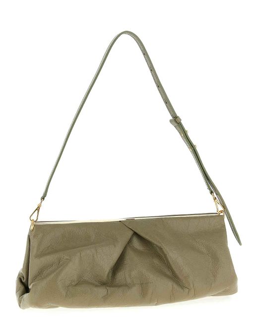 Dries Van Noten Metallic Big Clutch