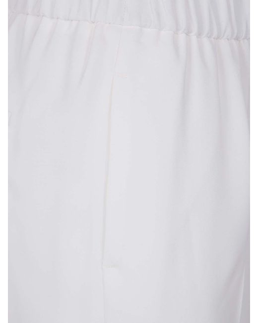 Peserico Gray Viscose Cady Stretch Trousers
