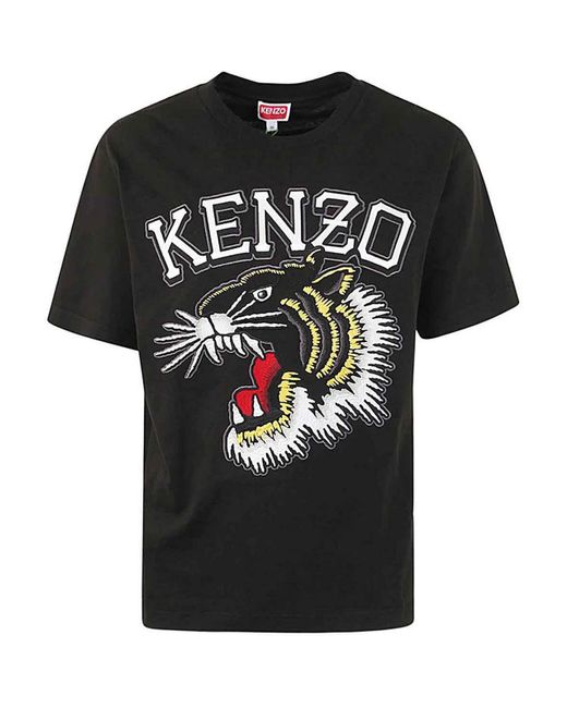 KENZO Black Tiger Varsity Classic T-shirt for men
