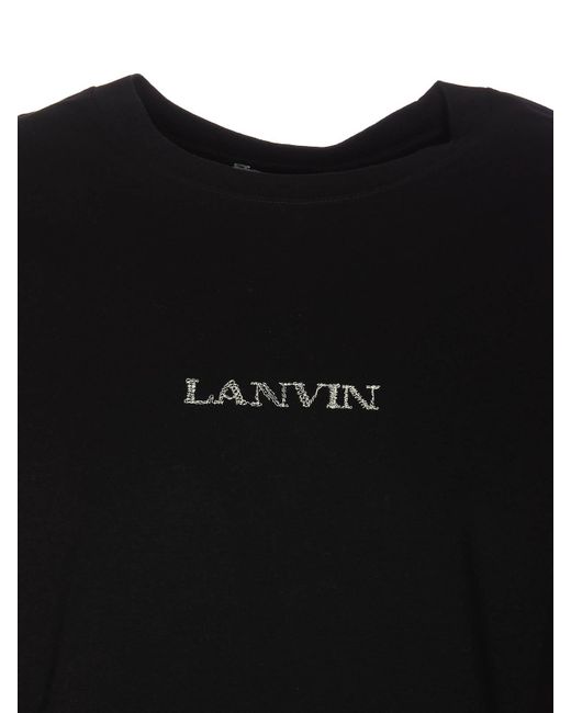 Lanvin Black Logo T-shirt for men