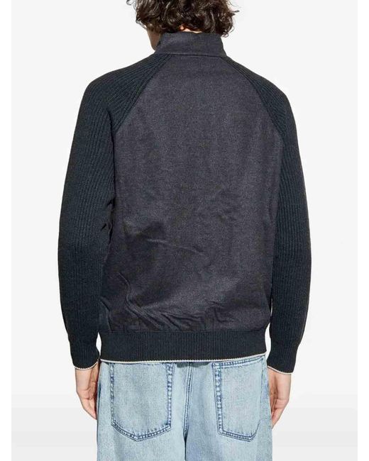 Eleventy Blue Full Zip Jacket And Sand for men