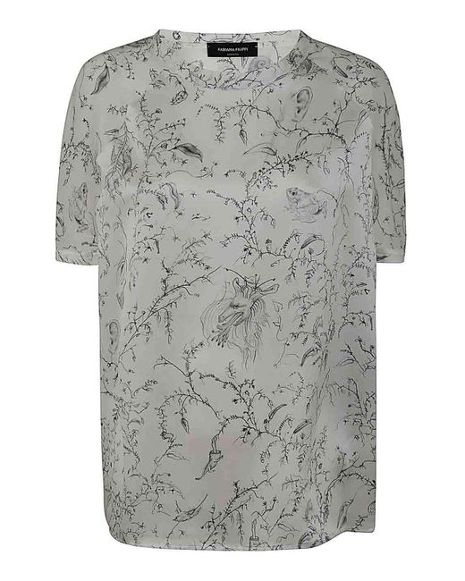 Fabiana Filippi Gray Sleeveless Shirt
