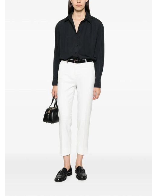 Peserico White Straight Leg Trousers