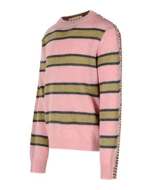 Marni Pink Mohair Blend Sweater for men