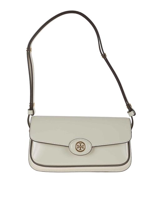 Tory Burch White Robinson Shoulder Bag