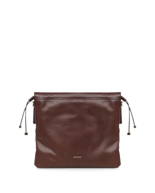 Coccinelle Brown Handbag Smooth Leather Berry