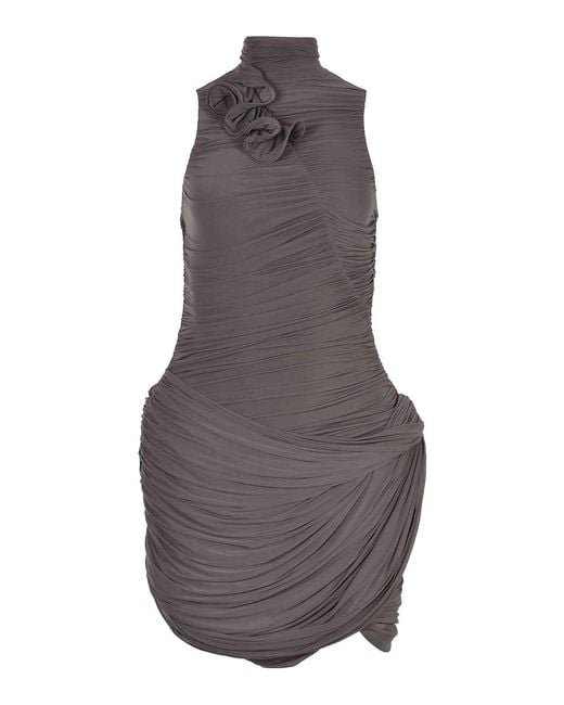Magda Butrym Gray Dress Made Of Cupro