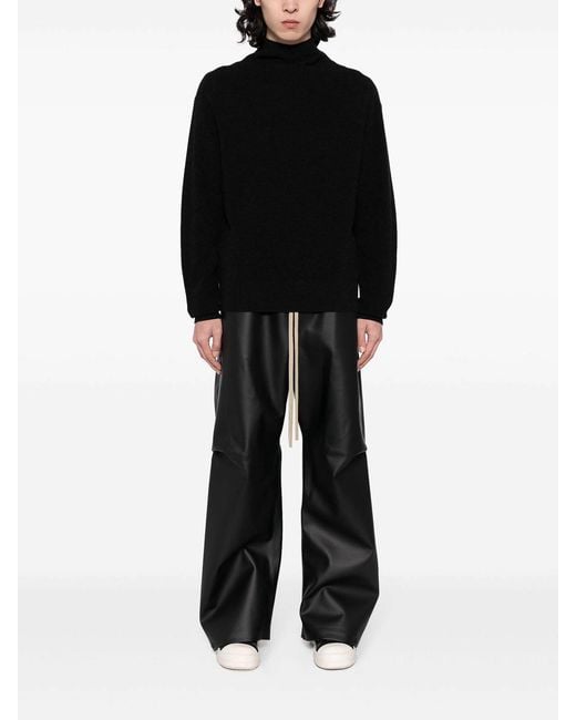 Fear Of God Black Knee Pleat Wide-Leg Pants for men