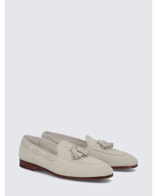 Church's White Suede Loafers