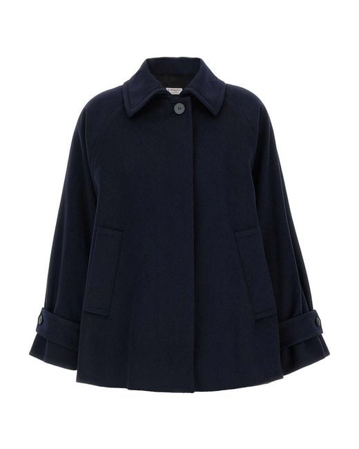 Alberto Biani Blue Caban Coat