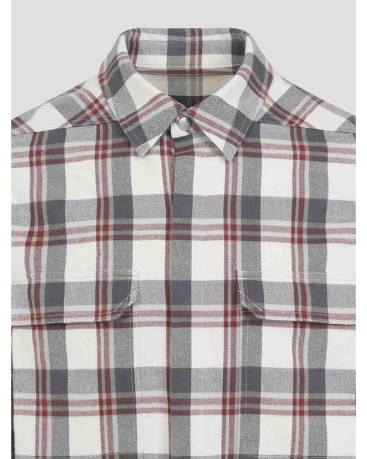 Rick Owens White Cotton Shirt for men