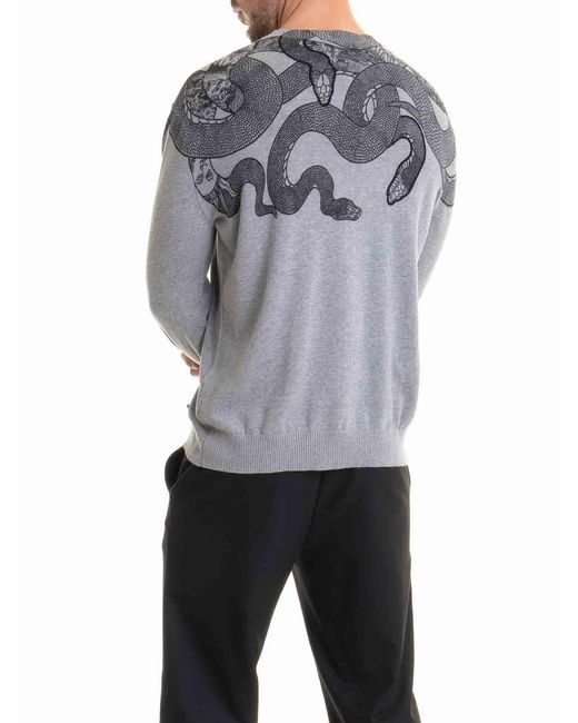 Just Cavalli Gray Sweater for men
