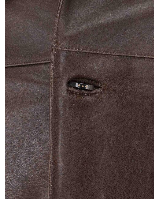 TONYWACK Brown Lambskin Jacket for men