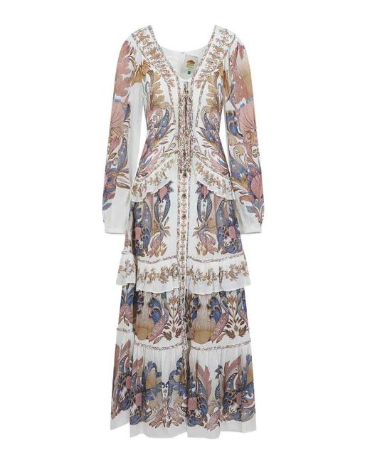 Farm Rio White Long Dress