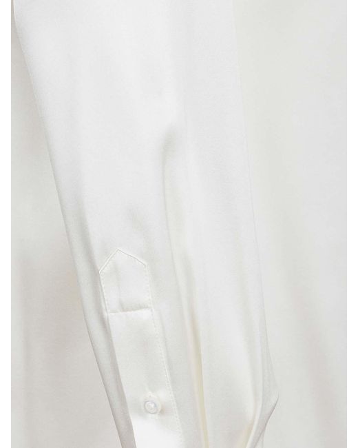 Polo Ralph Lauren White Stretch Silk Shirt