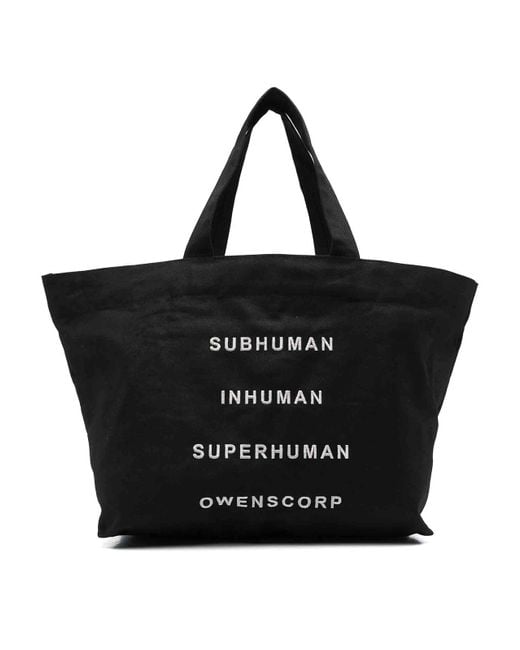 Rick Owens Black Beach Tote Bag